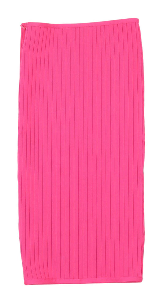Boohoo Women's Pink Midi Pencil Skirt Size 8