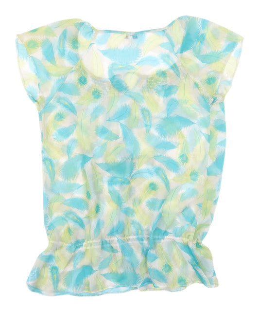 M&Co Women's Multicoloured Floral Blouse Size 14