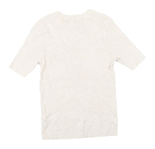 Marks and Spencer Women's Beige M Basic T-Shirt