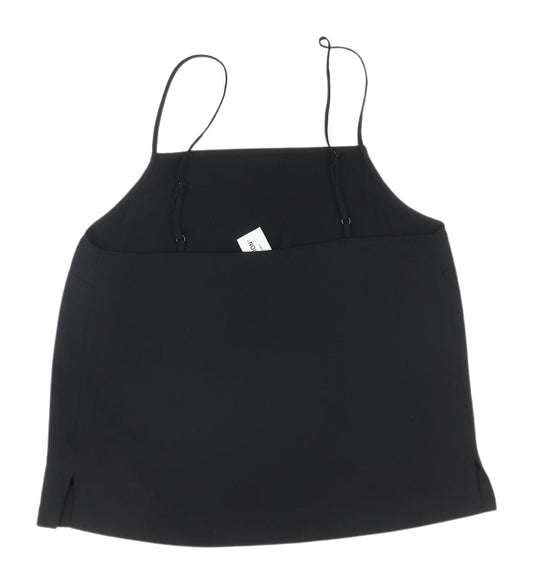 Womens UK Size 10 COLLUSION Black Camisole Tank