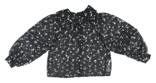 Womens UK Size 12 MNG Black Blouse