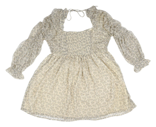 Miss Selfridge Women's Ivory Floral Dress Size 16