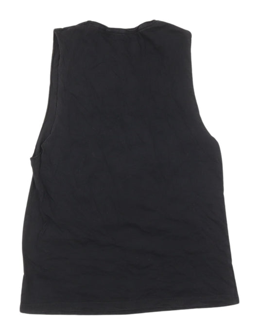 Womens UK Size 8 Crafted Black Basic Tank