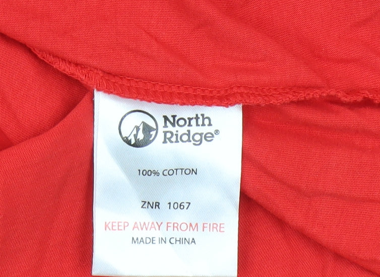 North Ridge Women's Red Basic T-Shirt Size 16