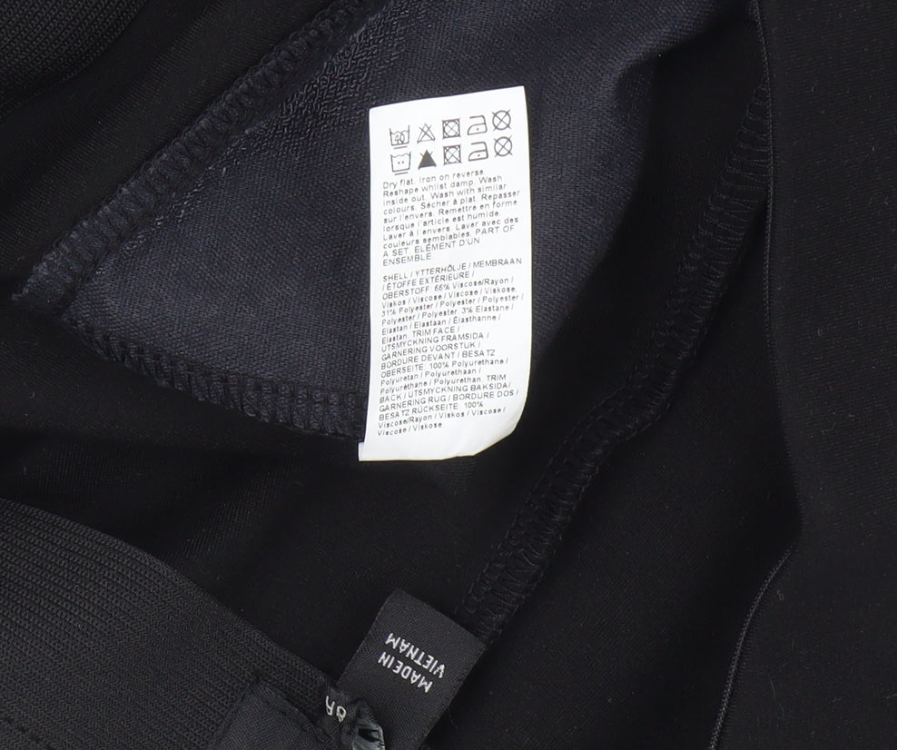 Womens UK Size 8 River Island Cropped Black Leggings