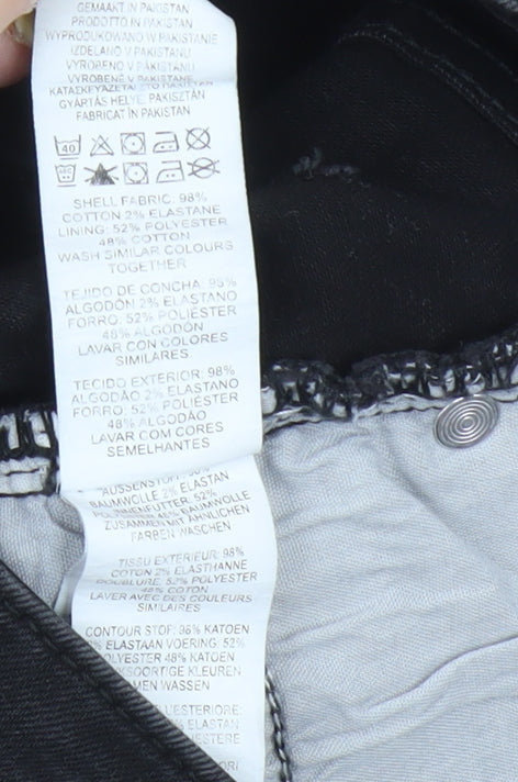 Denim Co. Men's Black Skinny Jeans - W28 L30 Stretch Denim