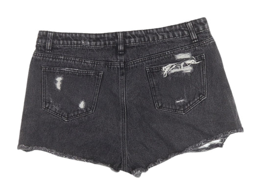 Denim Co. Women's Black Cut-Off Shorts, Size 14