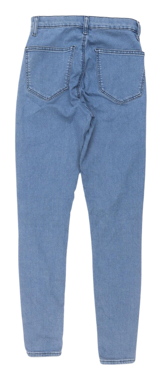 Topshop Women's Blue Skinny Jeans - Size M