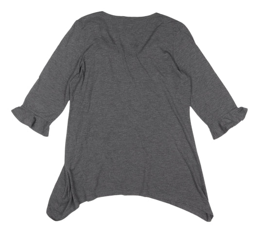 Womens UK Size 14 Marks and Spencer Grey Tunic Blouse