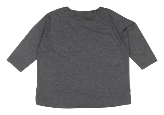 Womens UK Size 18 Bonmarché Grey Basic T-Shirt