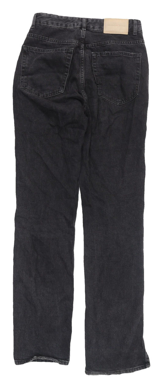 Pull&Bear Women’s Black Straight Jeans Size 8 Regular Mid Rise