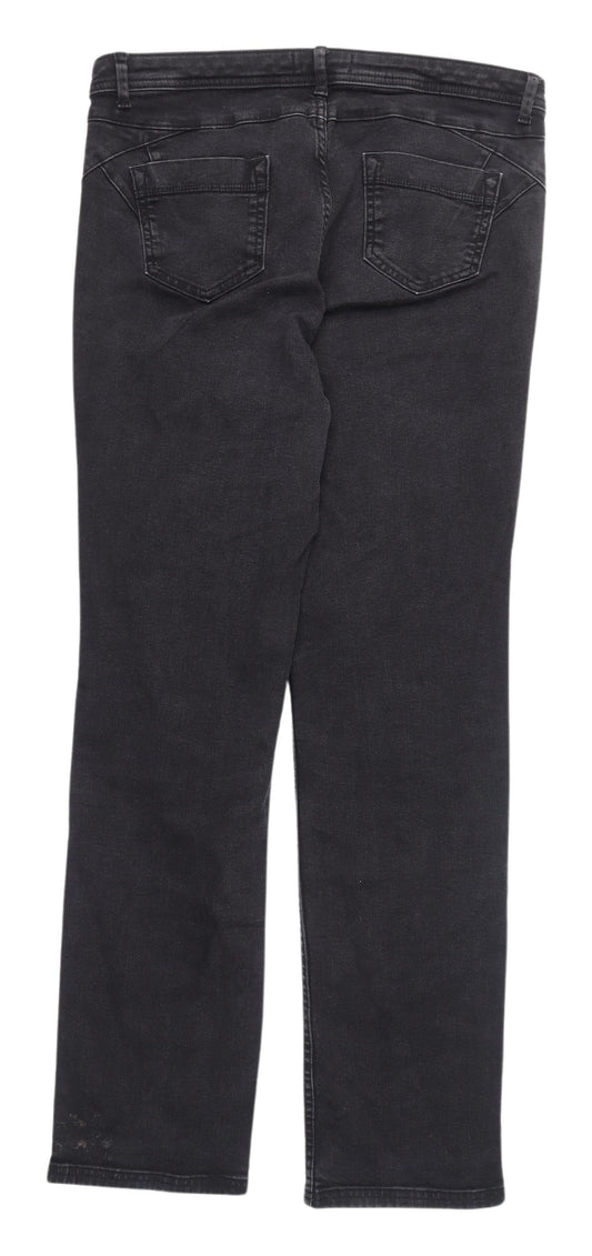 Womens UK Size 14 Marks and Spencer Regular Fit Black Jeans