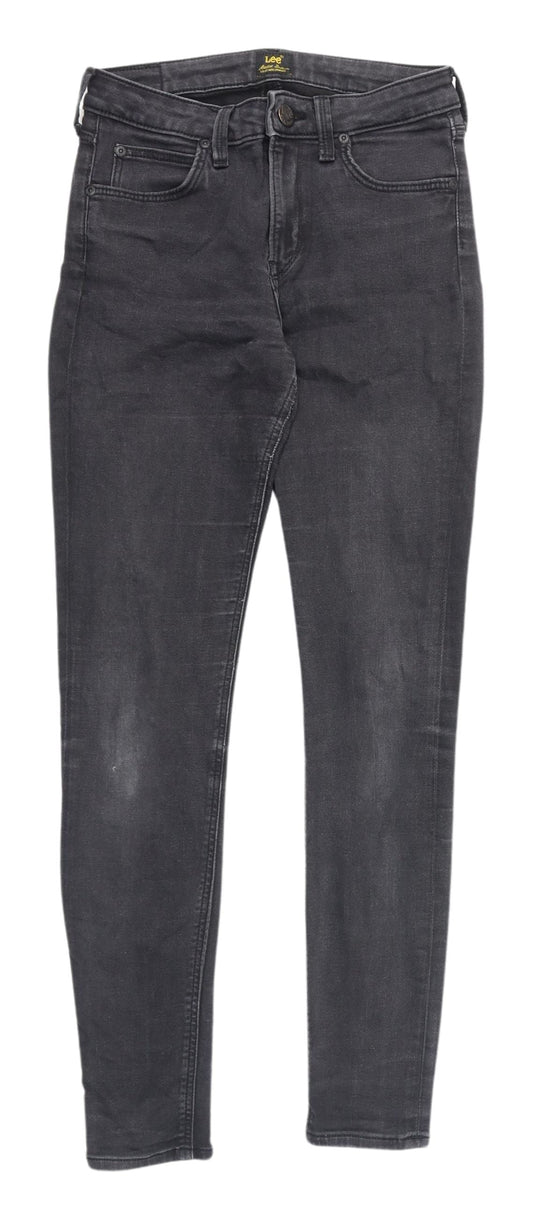 Womens UK Size 28 Lee Regular Fit Skinny Black Jeans