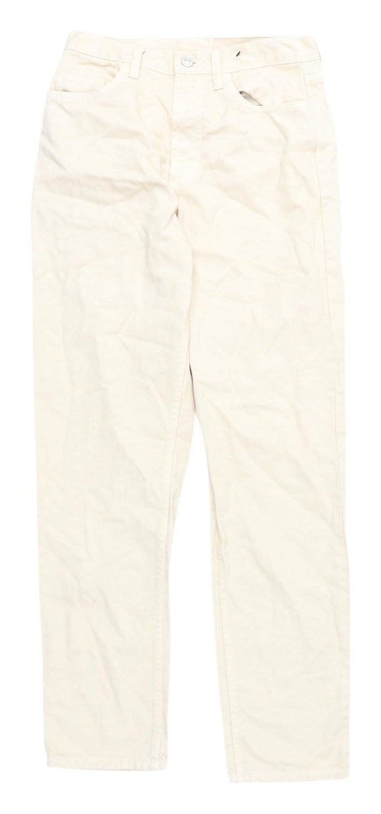 Womens UK Size L United Colors of Benetton Regular Fit Straight Beige Jeans