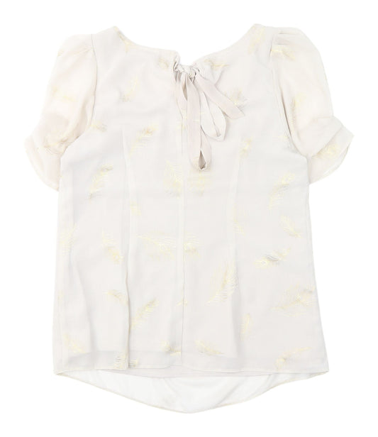 Womens UK Size 14 Wallis Beige Basic Blouse