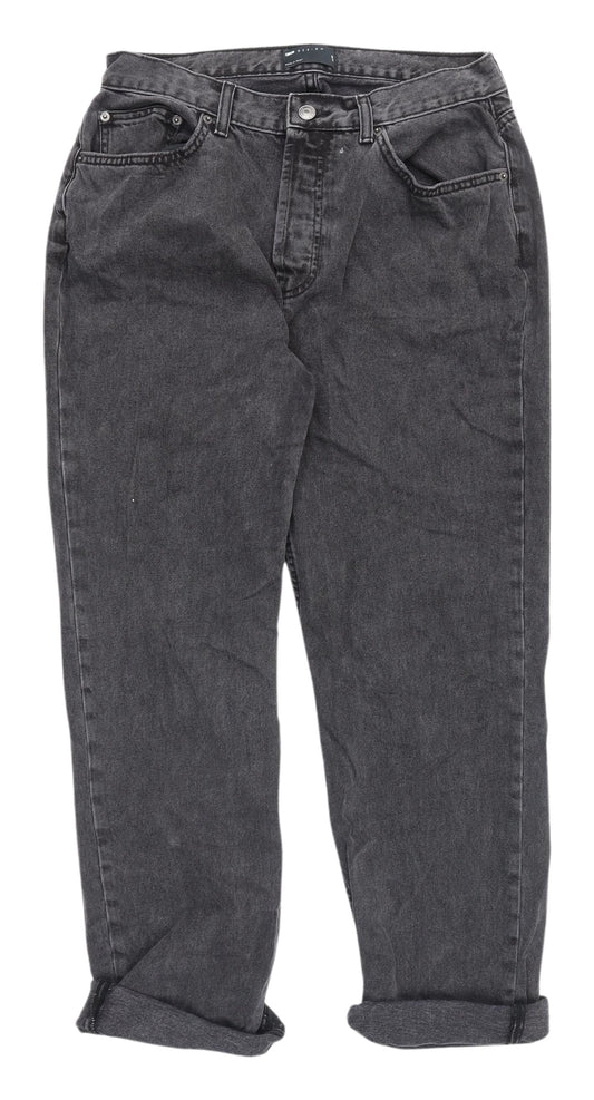 Mens UK Size M ASOS Classic Fit Straight Black Jeans
