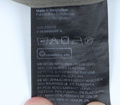 H&M Men's Beige Regular Fit Straight Jeans, Size L