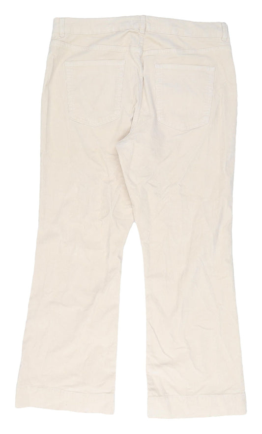 Womens UK Size 20 Marks and Spencer Regular Fit Casual Ivory Trousers