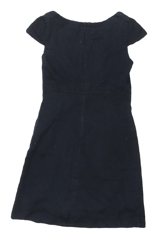 Oasis Women's Black Dress - Size 6, Short Sleeve