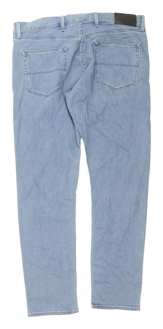 Marks and Spencer Men's Blue Slim Straight Jeans