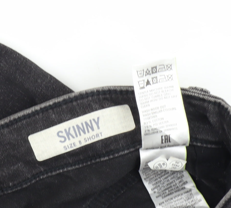 Womens UK Size 8 Marks and Spencer Slim Fit Skinny Black Jeans