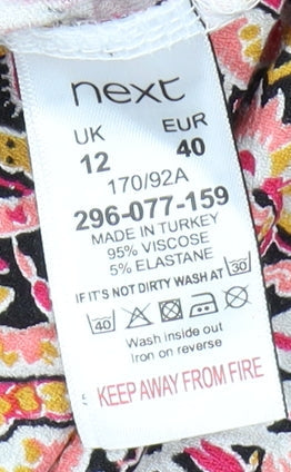 Next Women's Multicoloured Paisley Wrap Dress Size 12