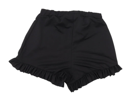 PrettyLittleThing Women's Black Ruffle Shorts Size 8