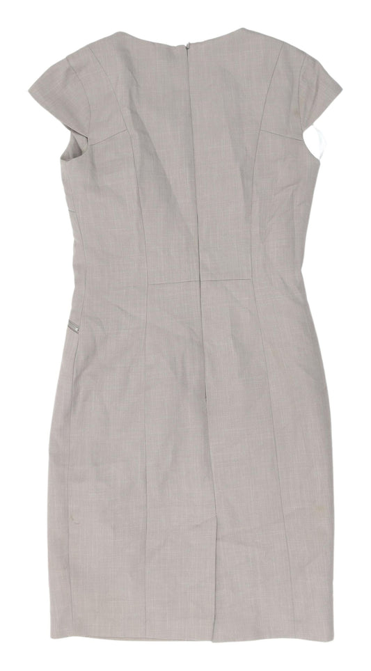 Collection London Grey Sheath Dress, Size 8, Business Wear
