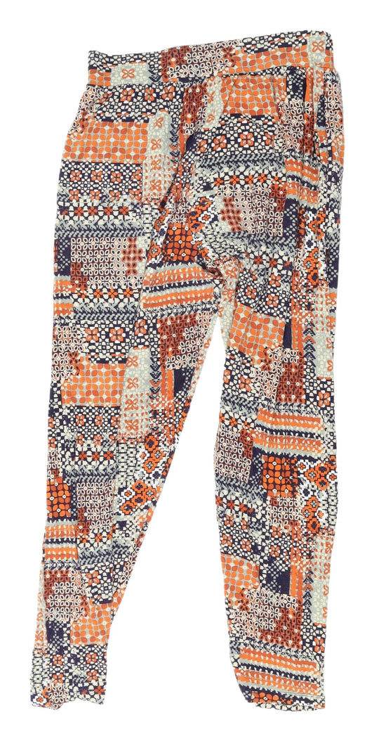 M&Co Women's Multicoloured Cropped Trousers Size 12