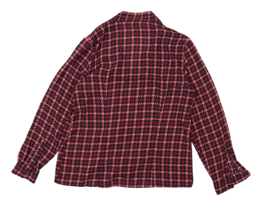 Anne Klein Women's Multicoloured Houndstooth Blouse M