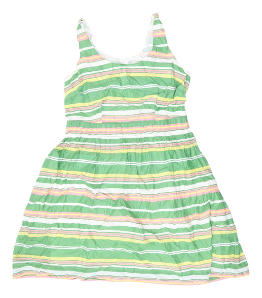 Boden Women's Multicoloured Striped A-Line Dress Size 8