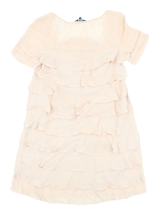 ASOS Women's Beige Short Shift Dress Size 8