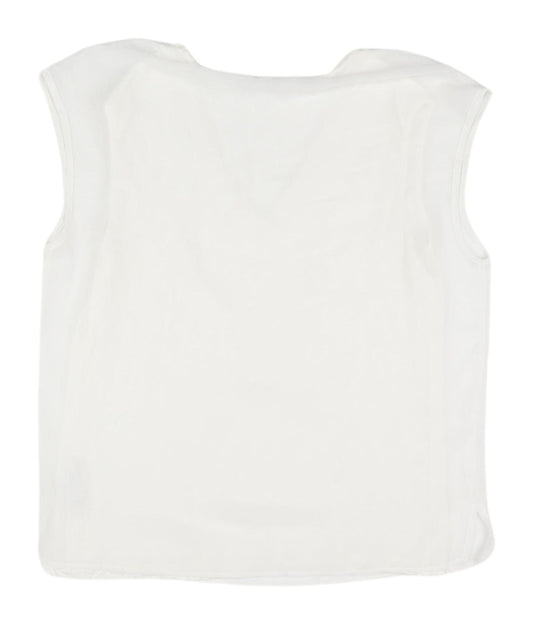 Womens UK Size 8 NEXT Ivory Jersey Blouse
