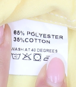 Womens UK Size 24 James Meade Yellow Basic Button-Up