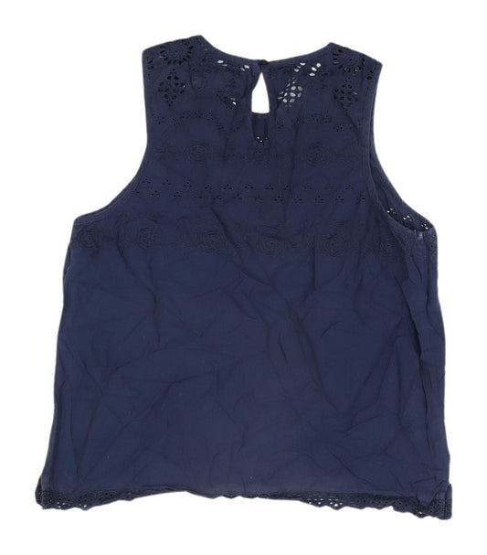 Womens UK Size L Superdry Blue Tank