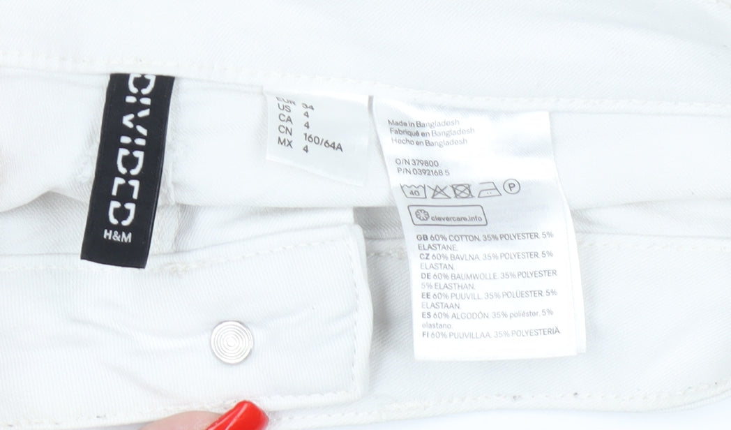 H&M Women’s White Chino Shorts, Size 6