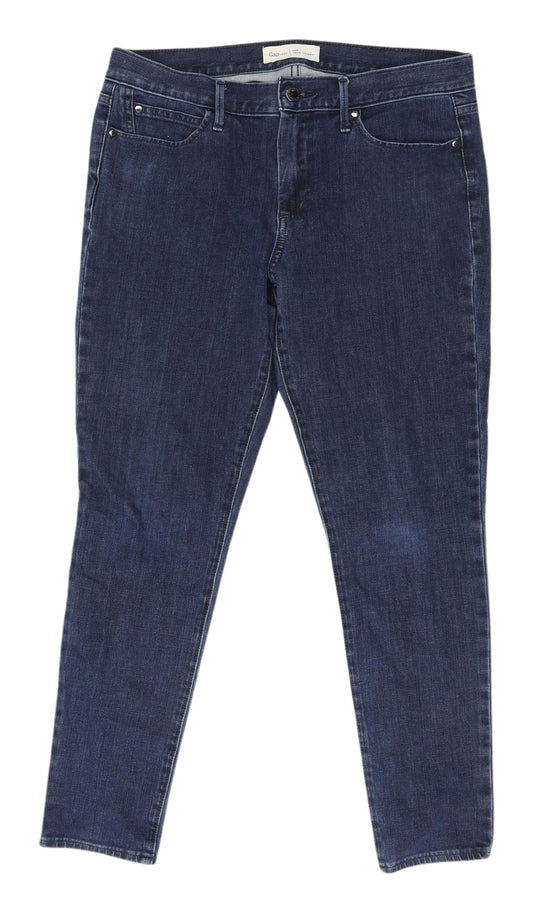 Womens UK Size M Gap Slim Fit Skinny Blue Jeans