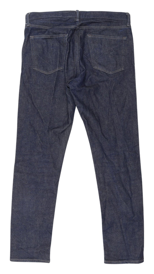 Uniqlo Men's Blue Straight Leg Jeans - Size 12