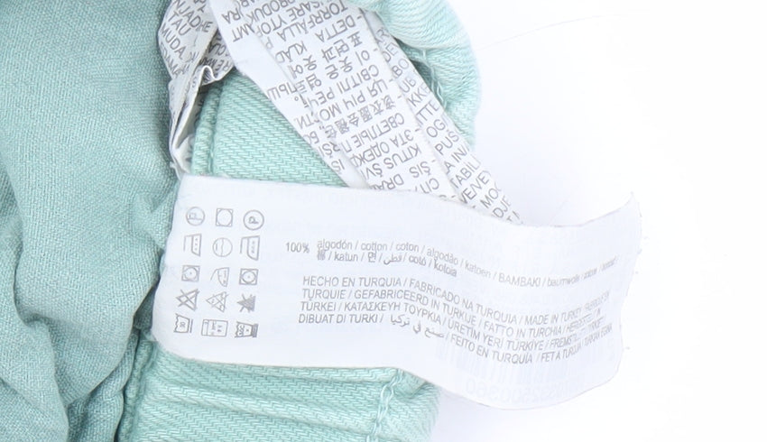 Pull & Bear Women's Green Mom Jeans - Size 8