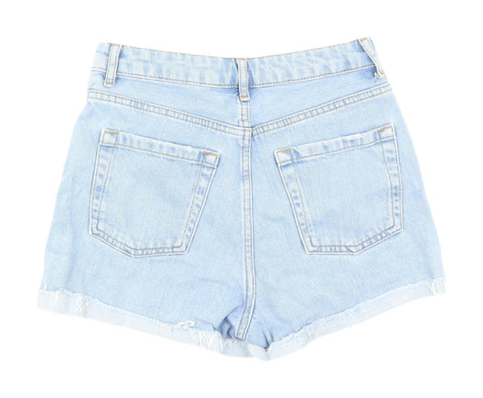 Topshop Women's Blue Cut-Off Denim Shorts Size 8