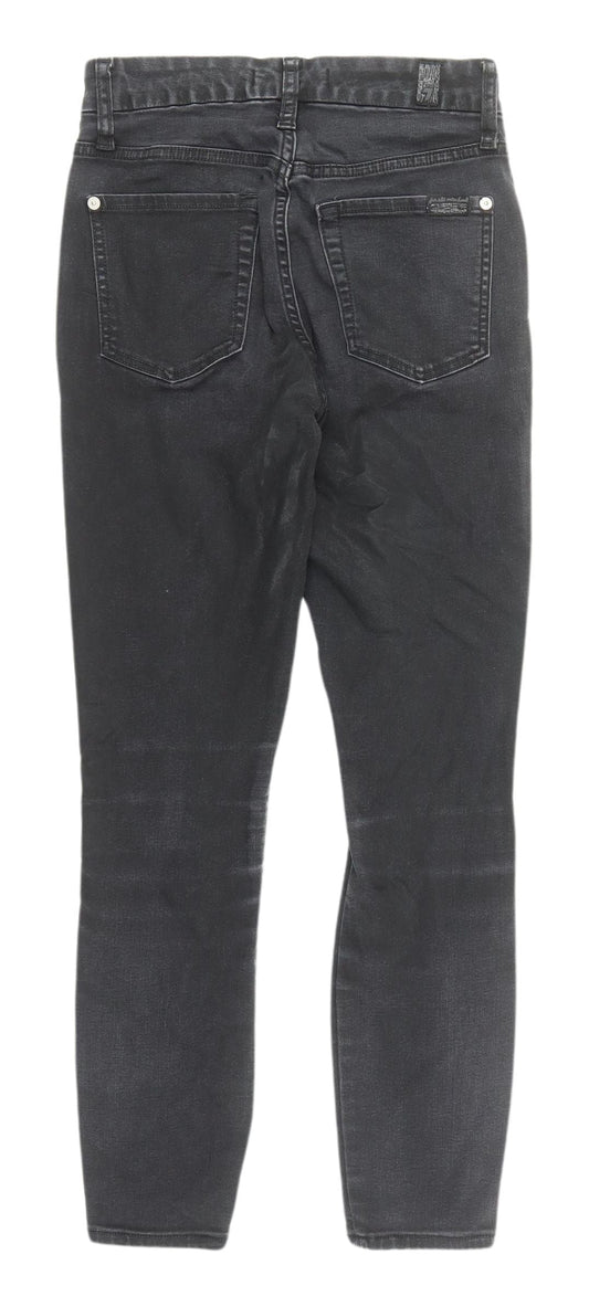 7 for All Mankind Women's Black Skinny Jeans, Size 24
