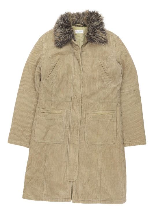 Womens UK Size 10 Miss Selfridge Beige Overcoat