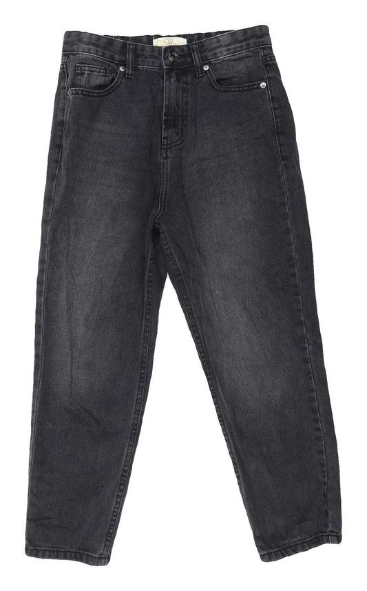 Womens UK Size 8 Don't Think Twice Regular Fit Straight Black Jeans