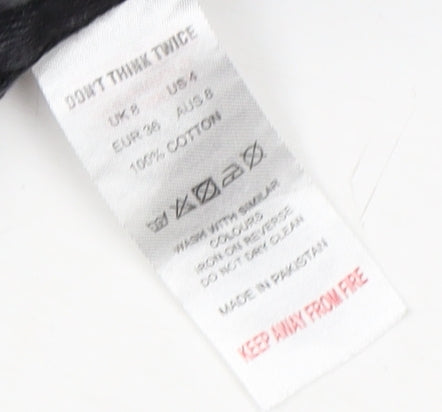 Don't Think Twice Women's Black Straight Jeans Size 8