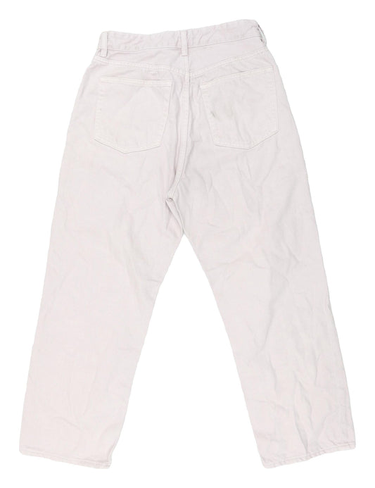 Womens UK Size 10 H&M Regular Fit Straight White Jeans