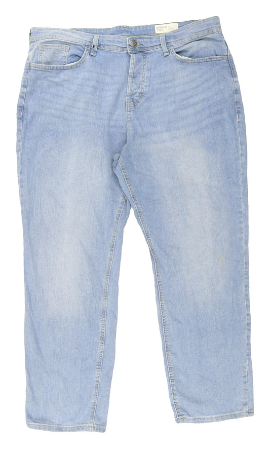 Additional front view of Denim Co. Blue Relaxed Straight Jeans 36W unisex