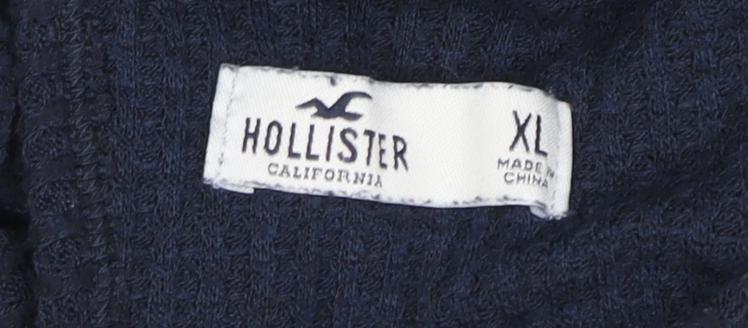 Womens UK Size XL Hollister Blue Cropped Blouse