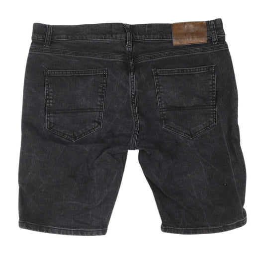 SikSilk Men's Black Biker Shorts Size 36
