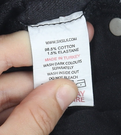 SikSilk Men's Black Biker Shorts Size 36