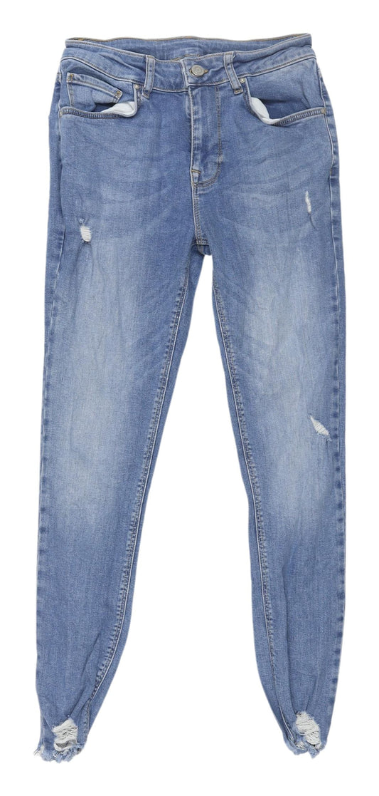 Additional front view of ASOS Blue Skinny Women’s Jeans - L, Distressed, Slim Fit